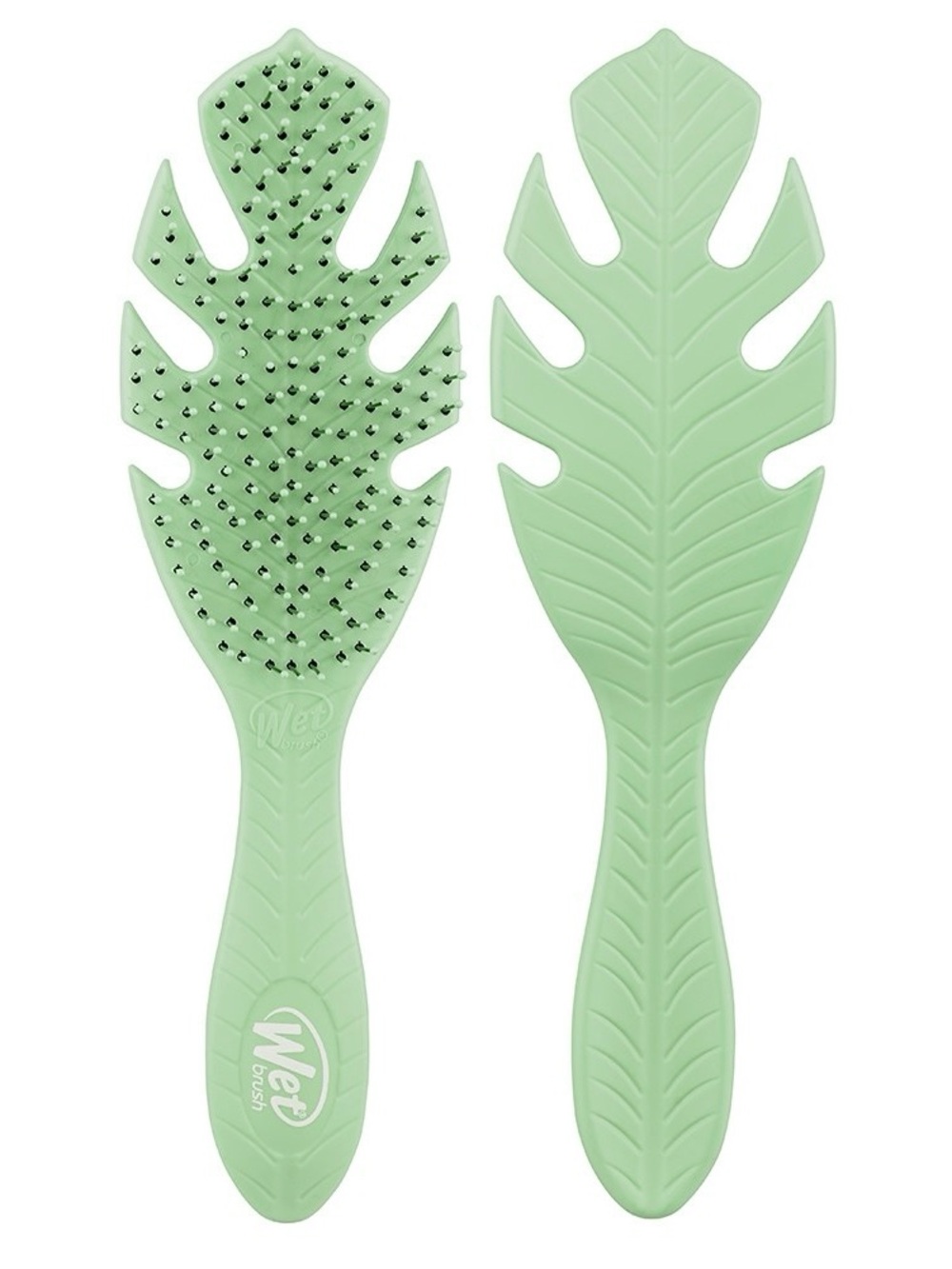 Wet Brush Leaf Shaped Detangler in Light Green